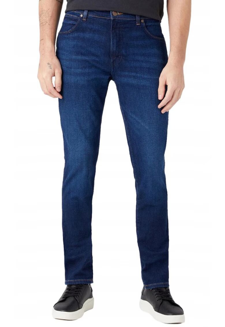 Wrangler Blugi barbatesti Larston - bumbac/poliester/elastan - albastru inchis