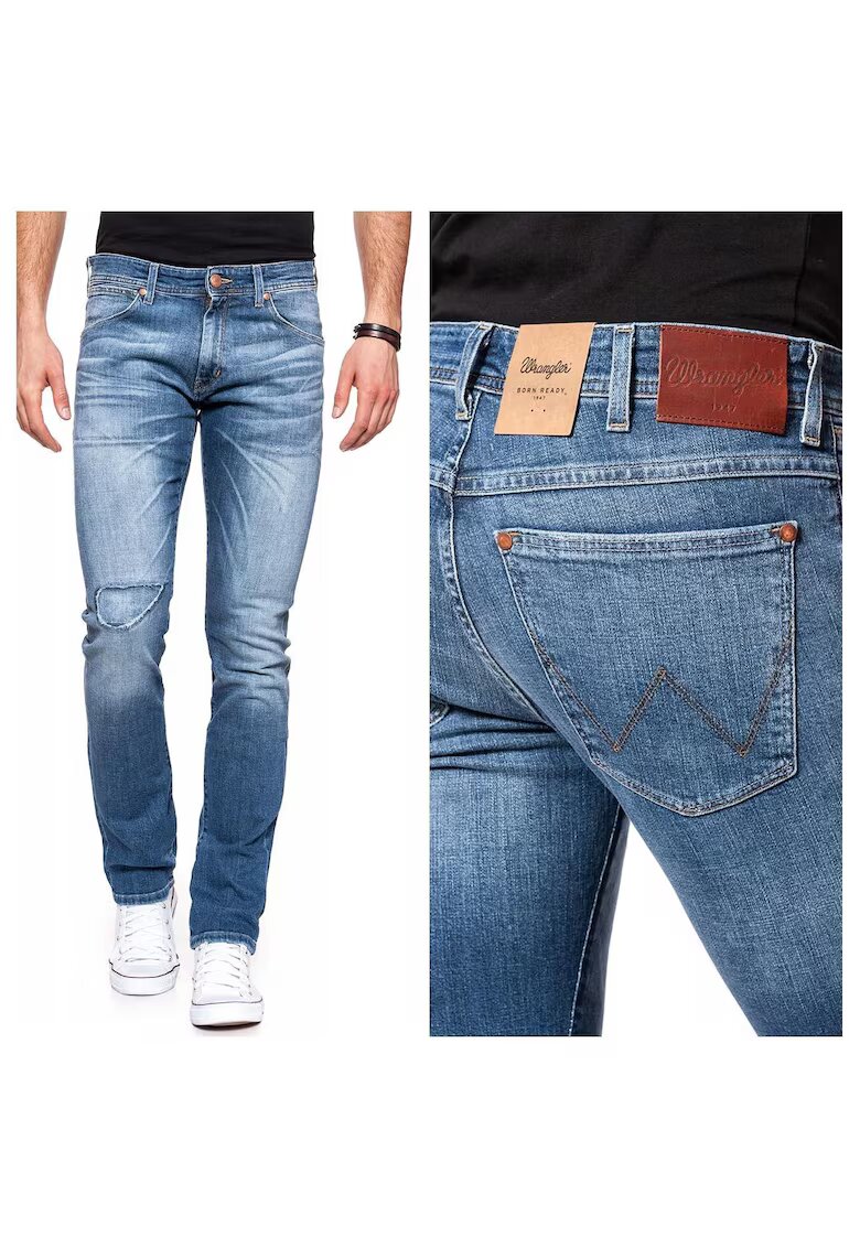 Wrangler Blugi barbati - 247-137 - Larston - Bumbac - Lungi - Barbati - Slim fit - W30-L34 US - Albastru