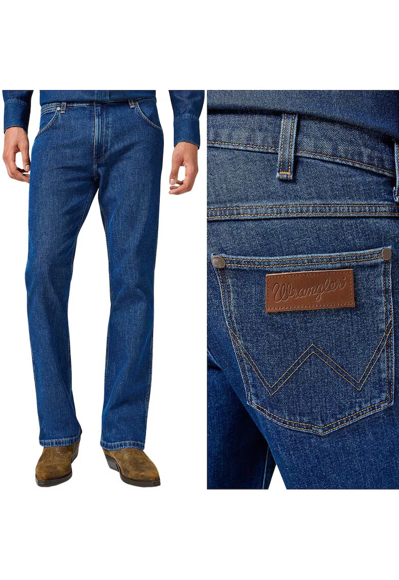 Wrangler Blugi bărbați Horizon Bootcut - albastru închis - Albastru