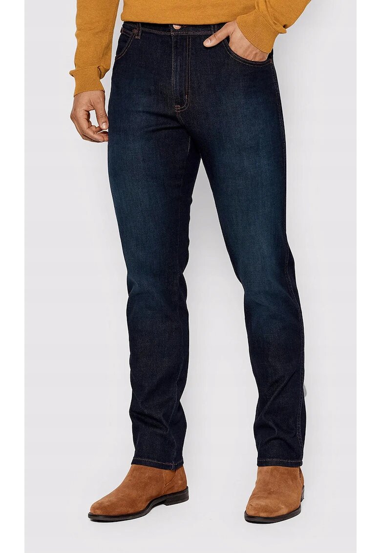 Wrangler Blugi barbati Texas Slim - albastru marin - foarte elastici - din colectia We Care