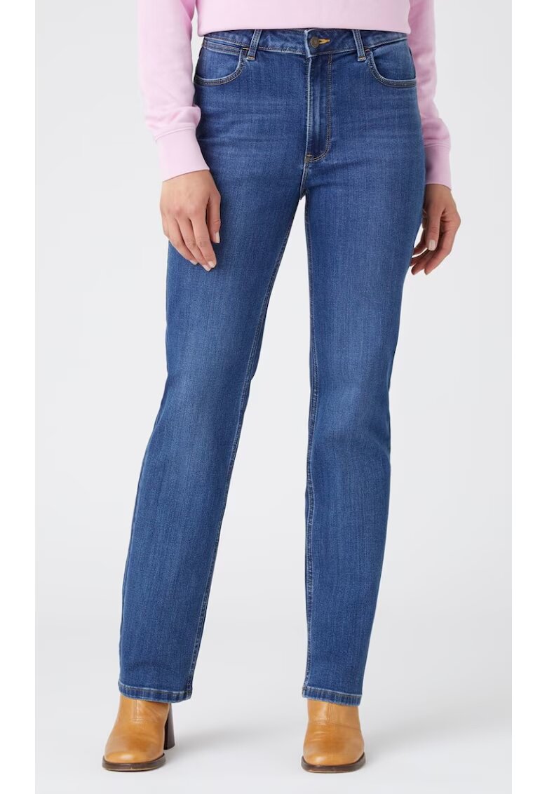Wrangler Blugi dama Hudson - bumbac/poliester/elastan - albastru