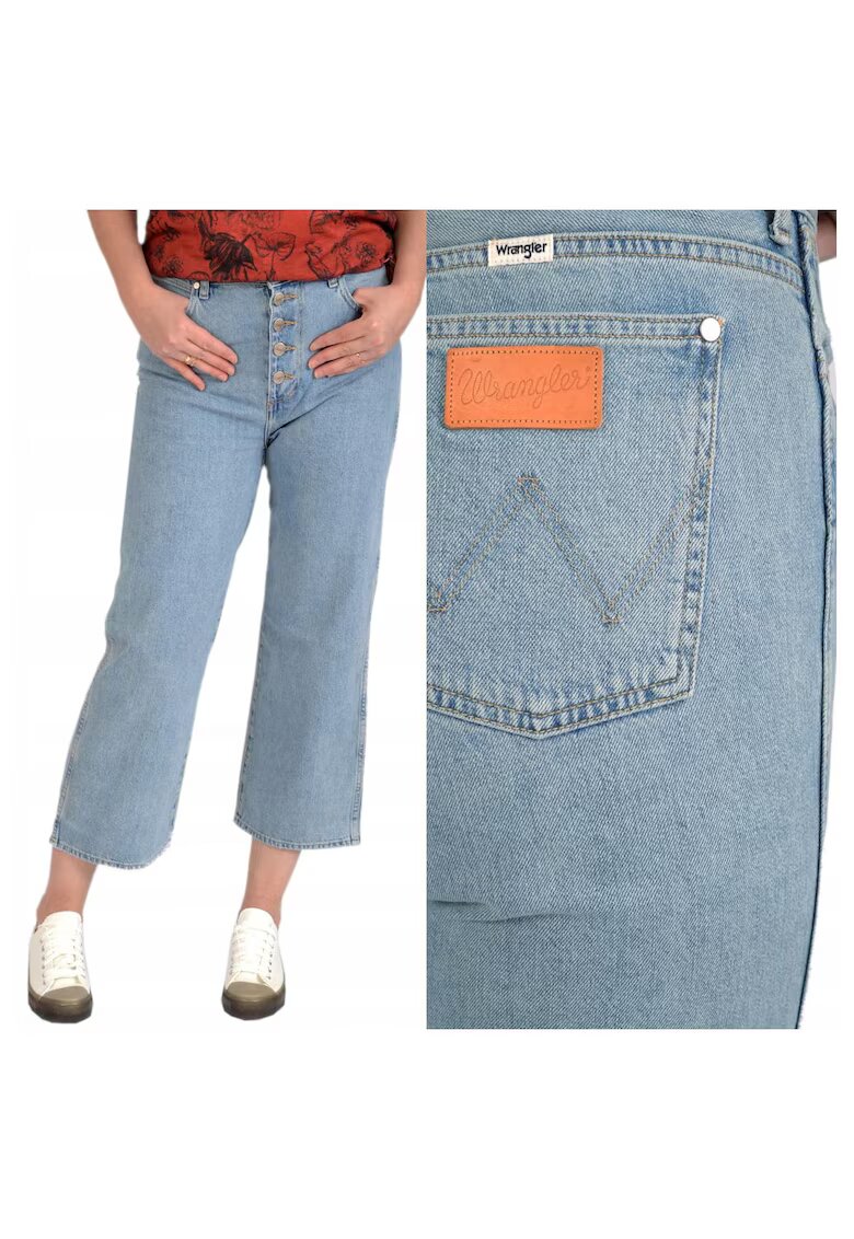 Wrangler Blugi dama - Retro Crop Boyfriend - 10882-84 - Bumbac - Scurti - Regular fit - Denim - W27-L32 US - Albastru