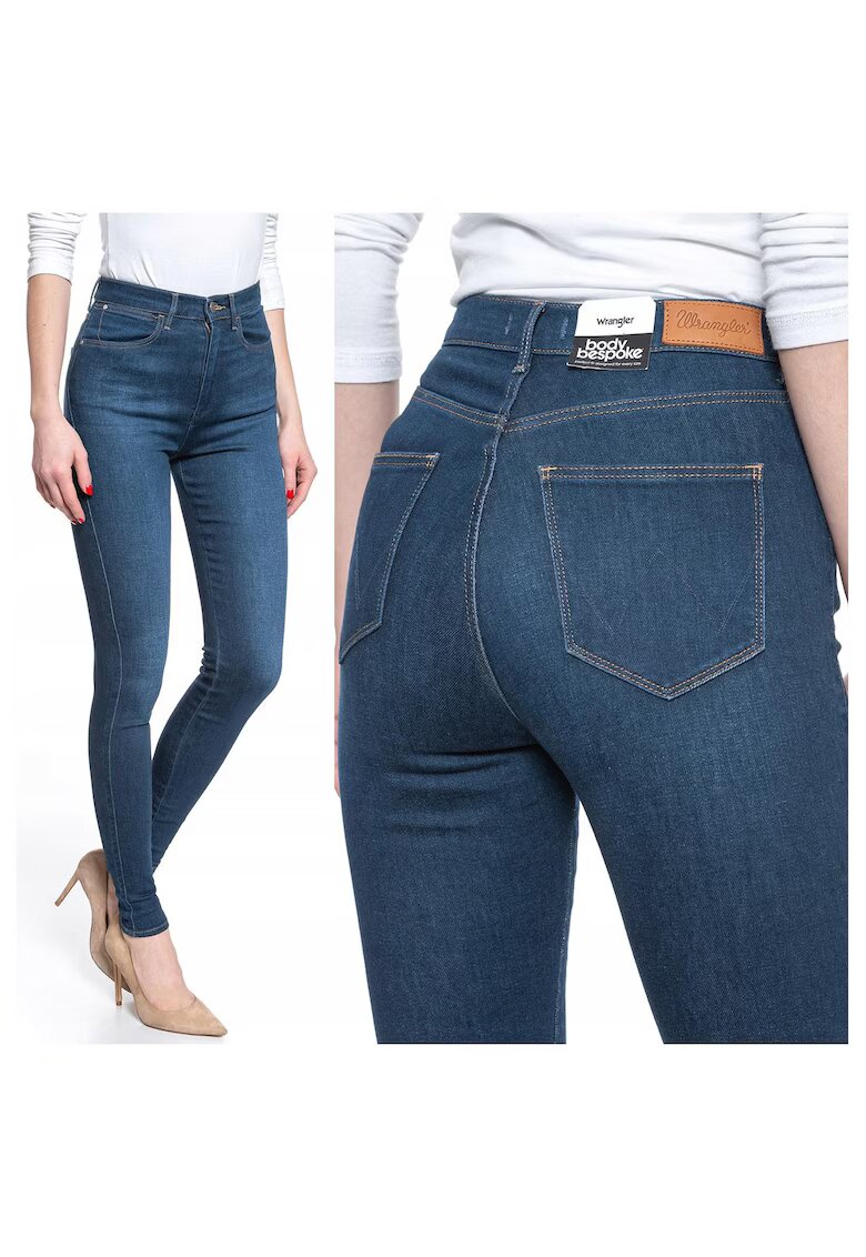Wrangler Blugi dama - Super High Skinny - Bumbac - Lungi - Petite - Denim - 65487