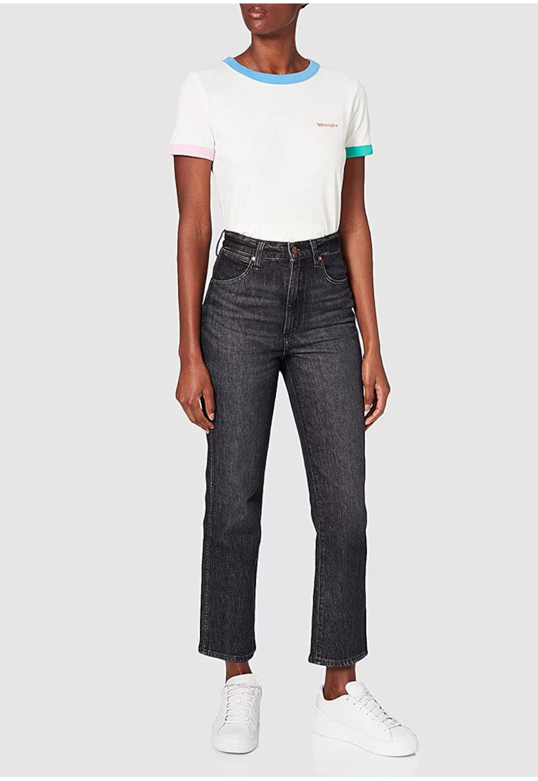 Wrangler Blugi dama - WILD WEST - croiala dreapta - negru - bumbac -