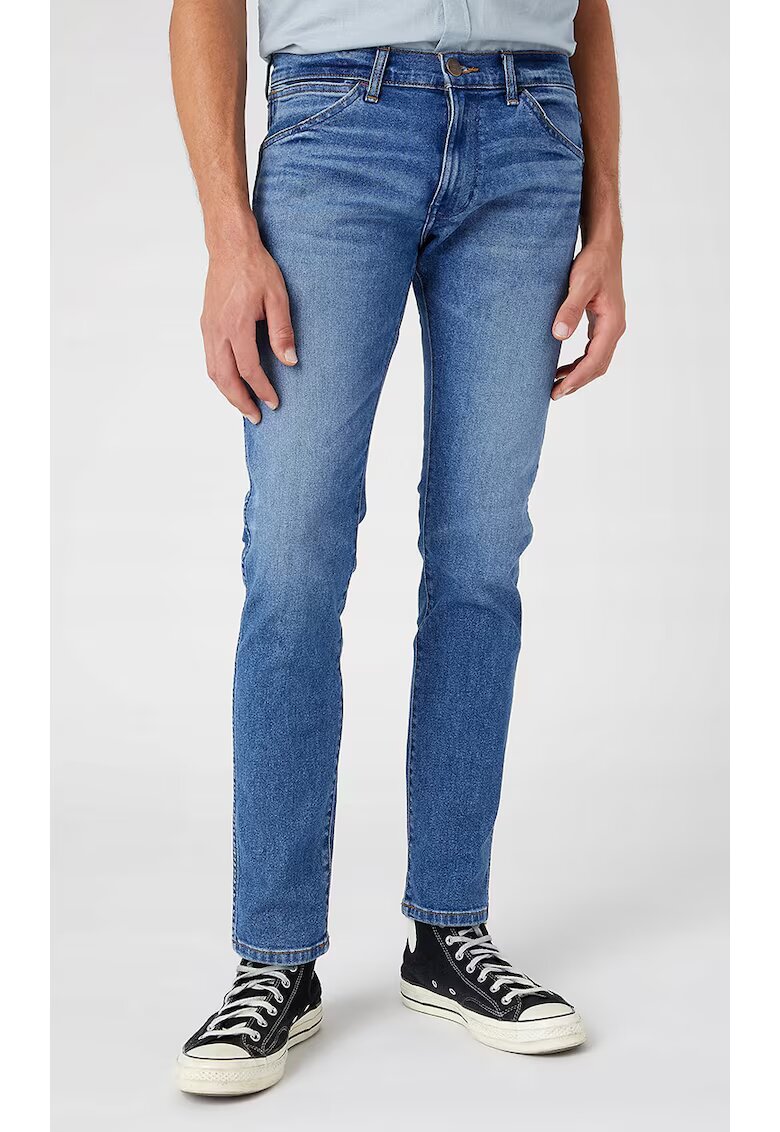 Wrangler Blugi skinny Bryson - albastru fumuriu - usor elastici - din bumbac si poliester