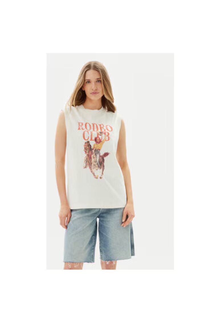 Wrangler Bluza dama 112362574 - Bumbac - Alb - Alb
