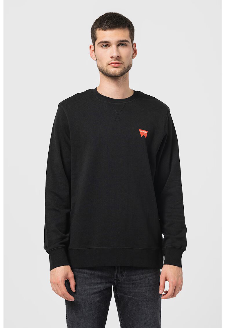 Wrangler Bluza sport cu decolteu la baza gatului Sign Off - Negru