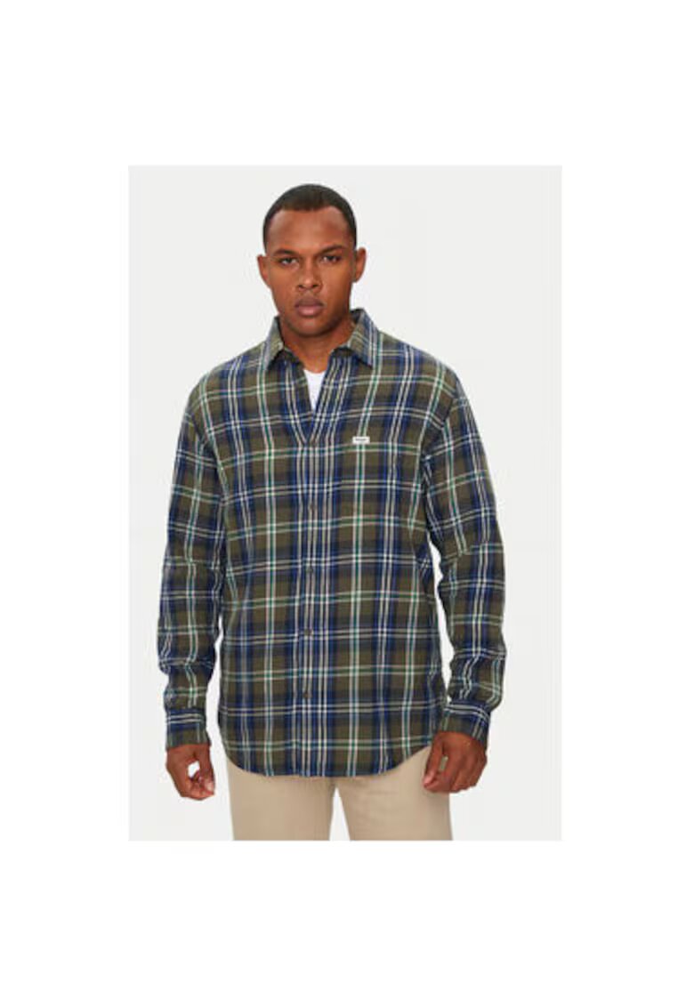 Wrangler Camasa barbati - 304281594 - Bumbac - Verde - Verde