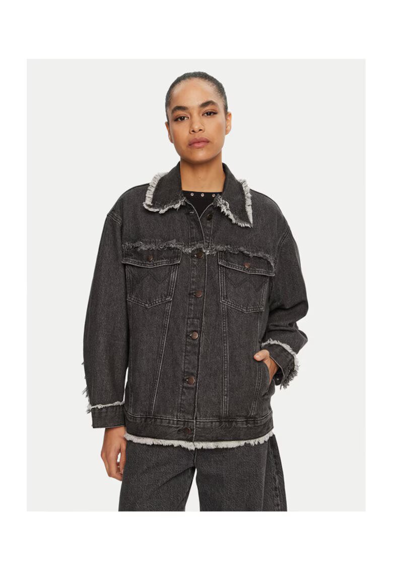 Wrangler Geaca de blugi dama - 304998478 - Bumbac - Gri - Gri