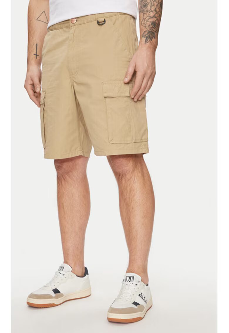 Wrangler Pantaloni scurti barbati - 303594916 - Bumbac - Bej - Bej