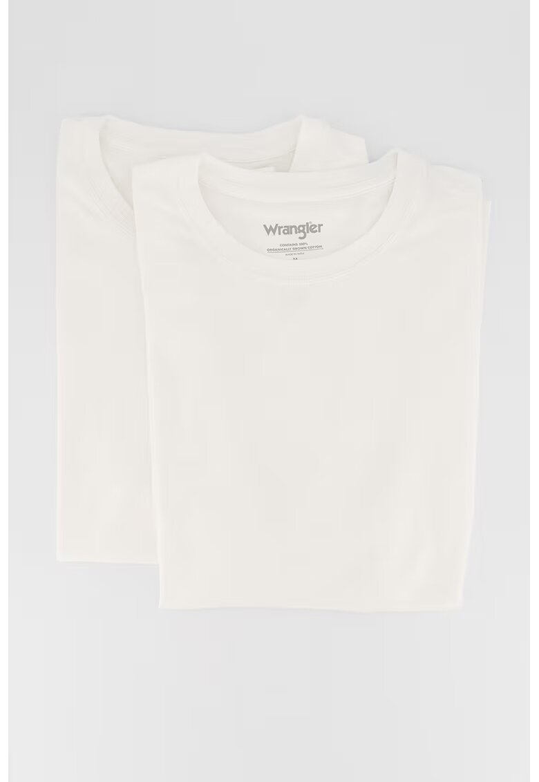 Wrangler Set de tricouri de bumbac organic - 2 piese - Alb