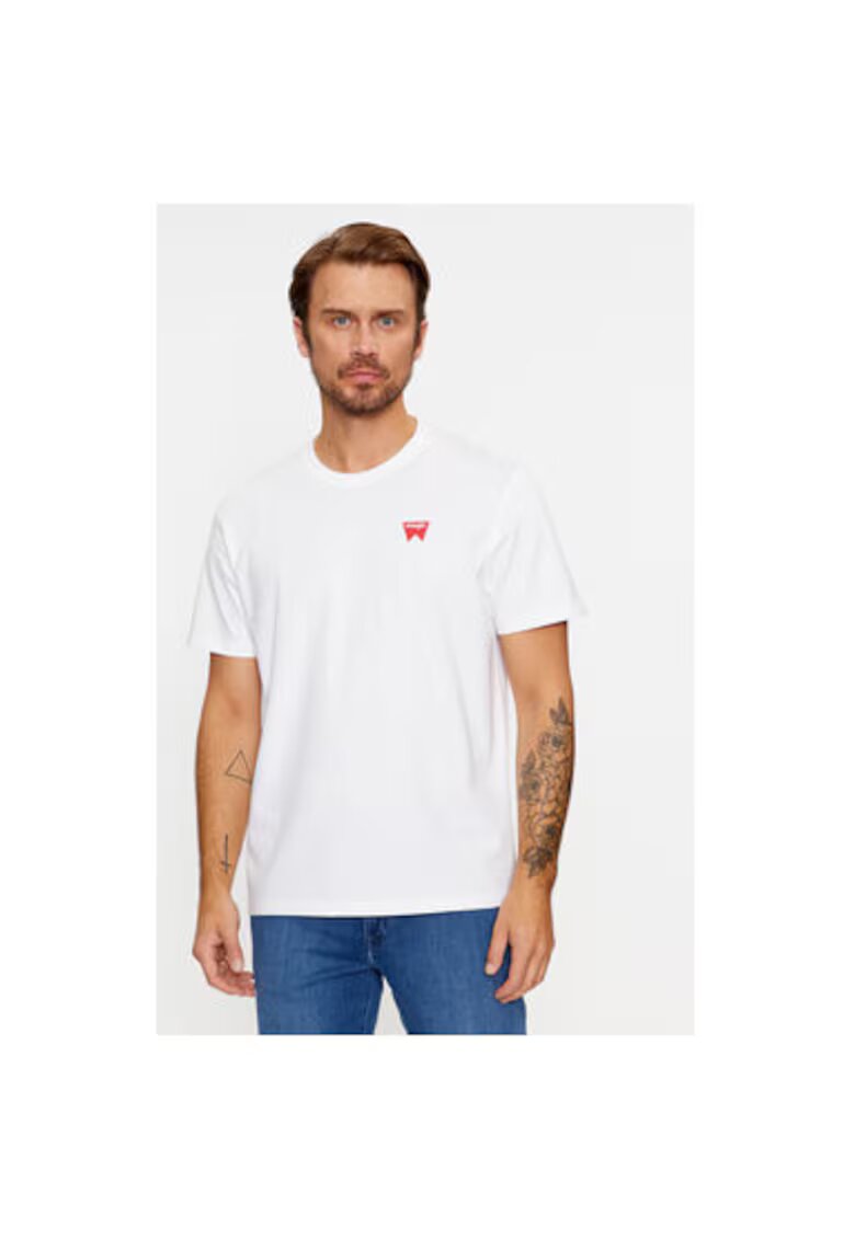 Wrangler Tricou barbati - 303289072 - Bumbac - Alb - Alb