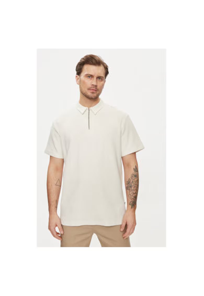 Wrangler Tricou barbati - 303594657 - Bumbac - Bej - Bej