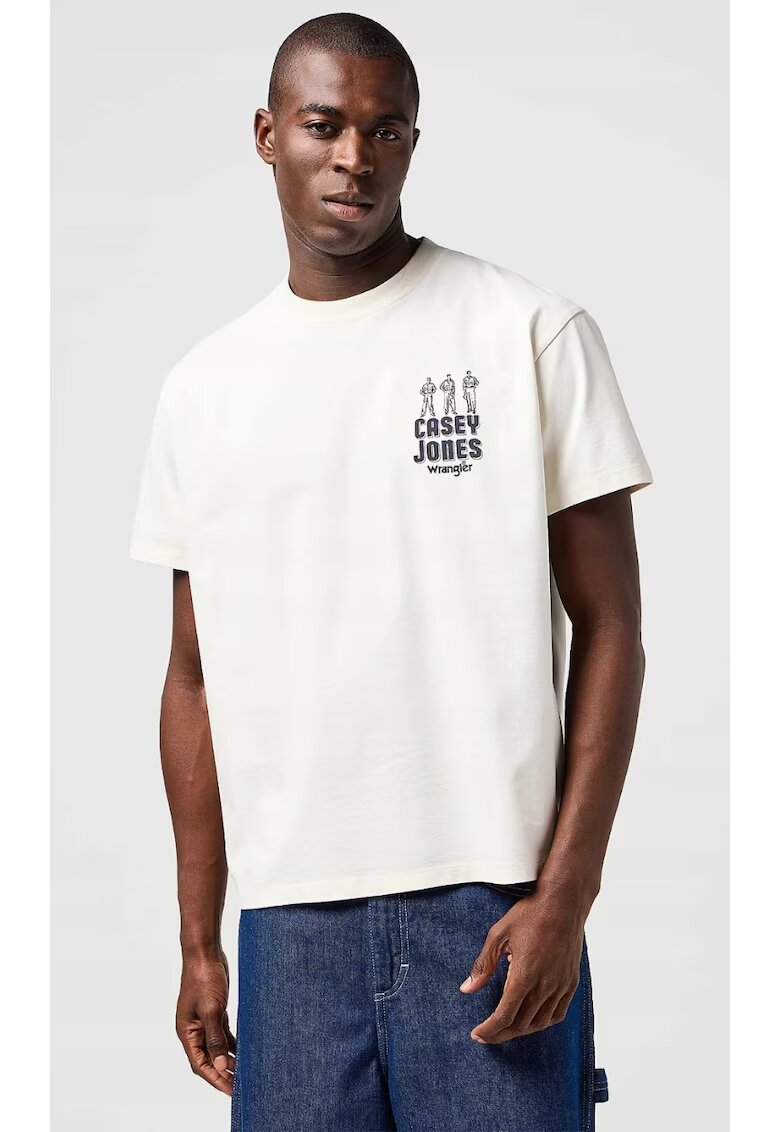Wrangler Tricou barbati - Casey Jones Graphic - alb - bumbac - maneca scurta - croiala regular fit