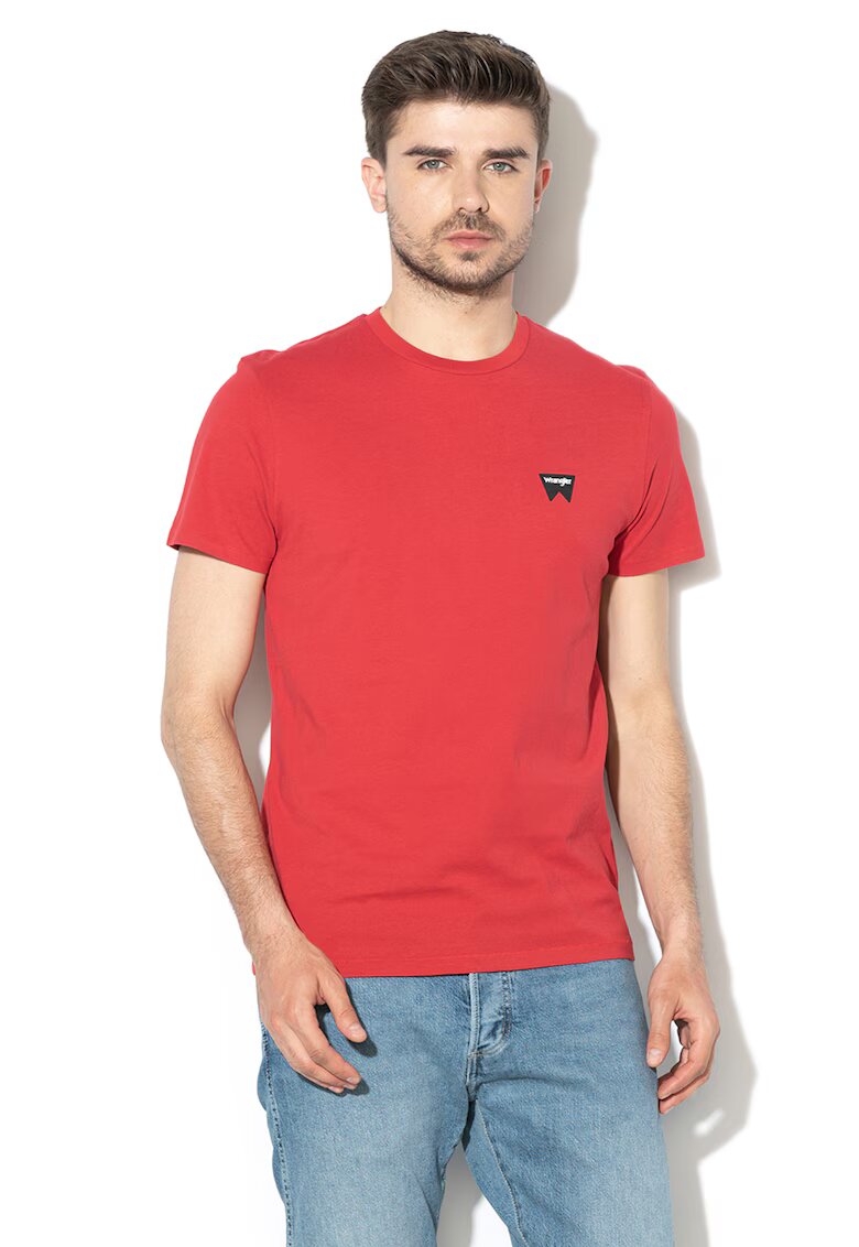 Wrangler Tricou cu imprimeu logo - Rosu