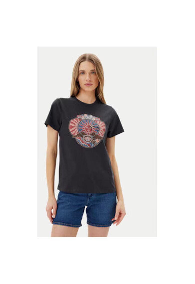 Wrangler Tricou dama 112362563 - Bumbac - Negru - Negru