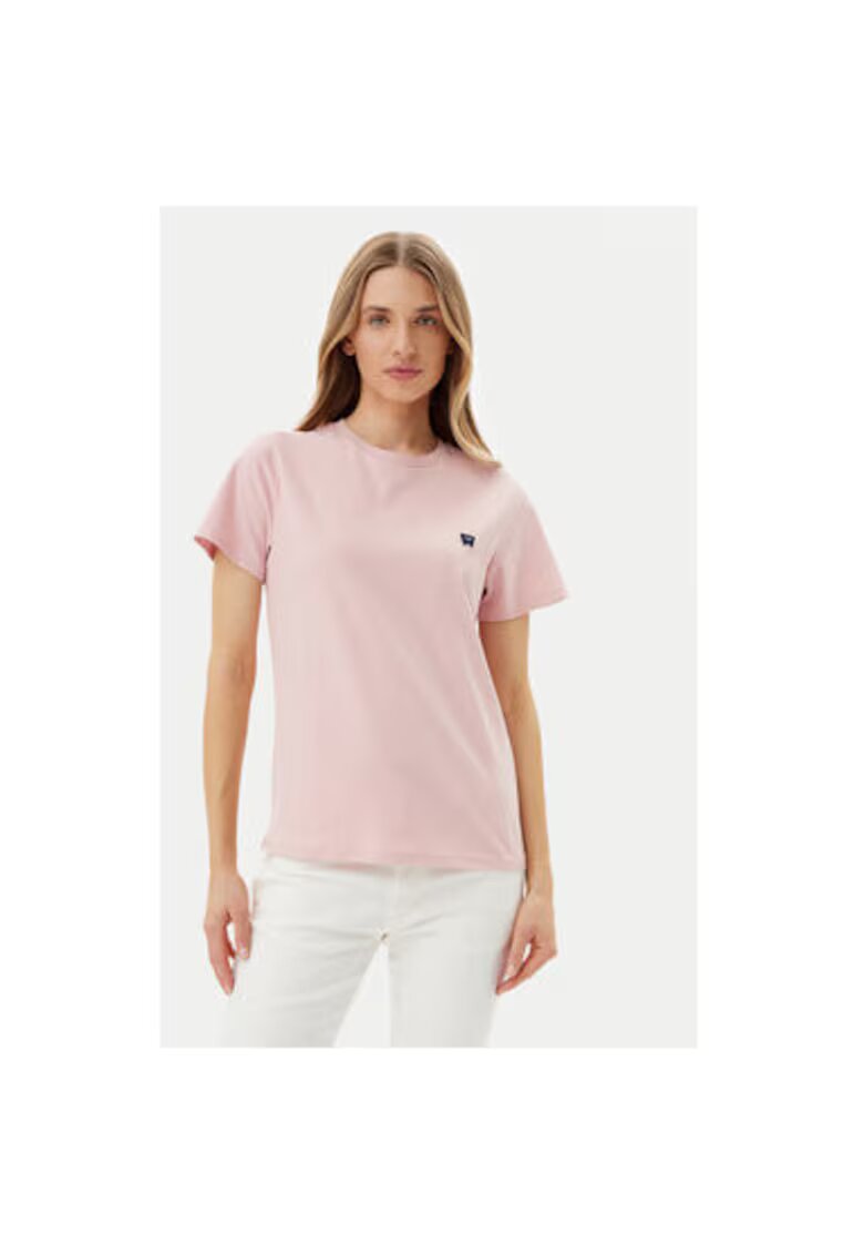 Wrangler Tricou dama 112362576 - Bumbac - Roz - Roz