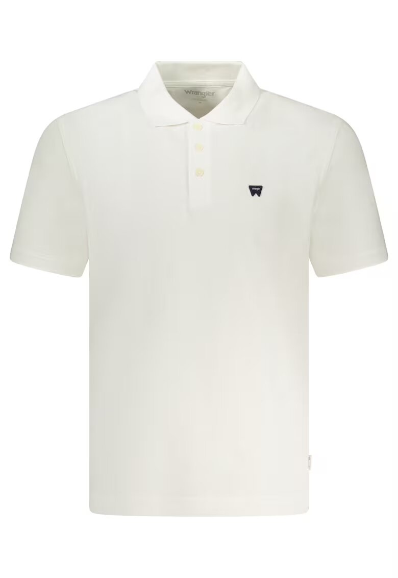 Wrangler Tricou polo barbati - 100% bumbac - Alb - 112362386 - Alb