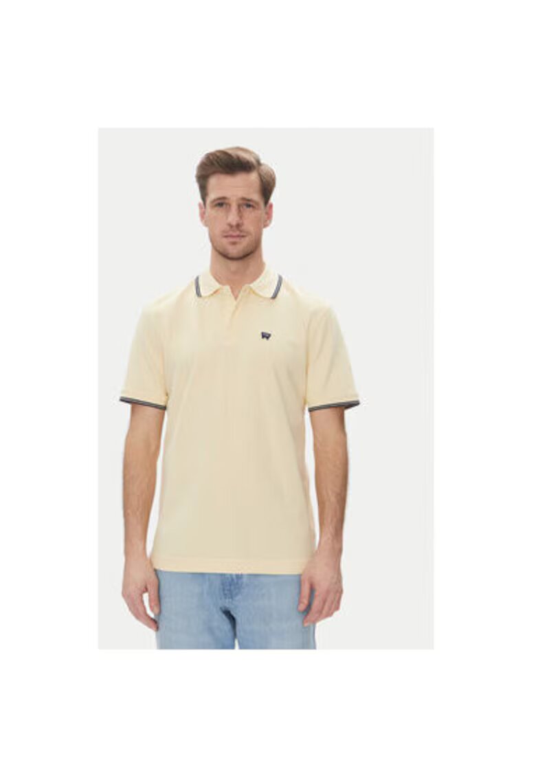 Wrangler Tricou polo barbati 112362826 - Bumbac - Galben - Galben