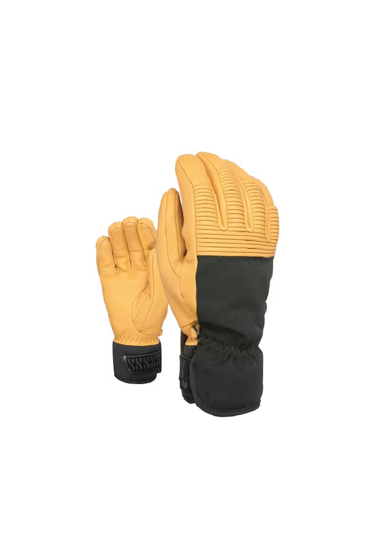 X-LEVEL Manusi ski barbati - Level - Piele/Poliester - Negru/Galben -