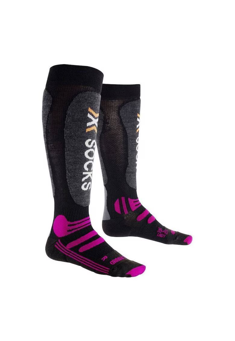 X-Socks Sosete inalte pentru Ski All Round - Negru/Roz