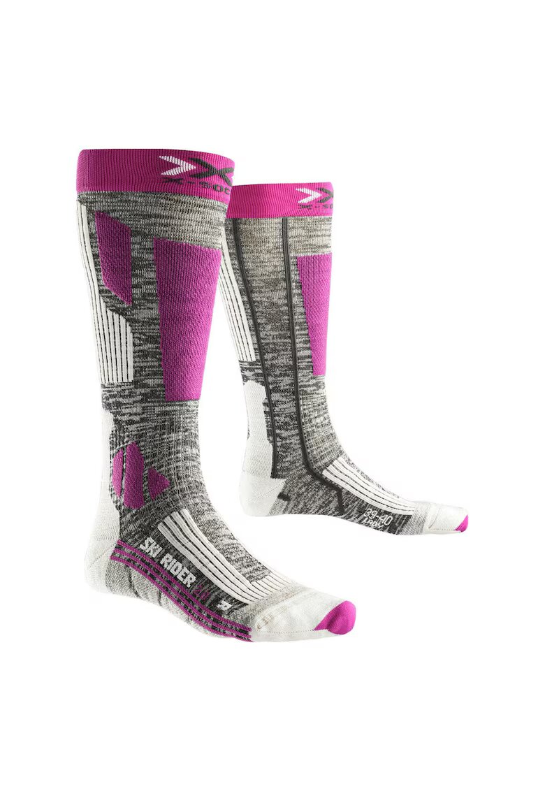 X-Socks Sosete pentru ski Rider 2.0 - gri - roz - Gri