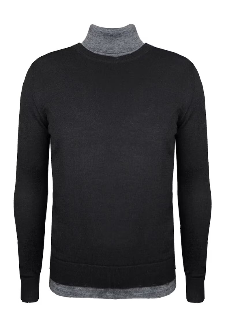 Xagon Man Pulover uni cu guler inalt -