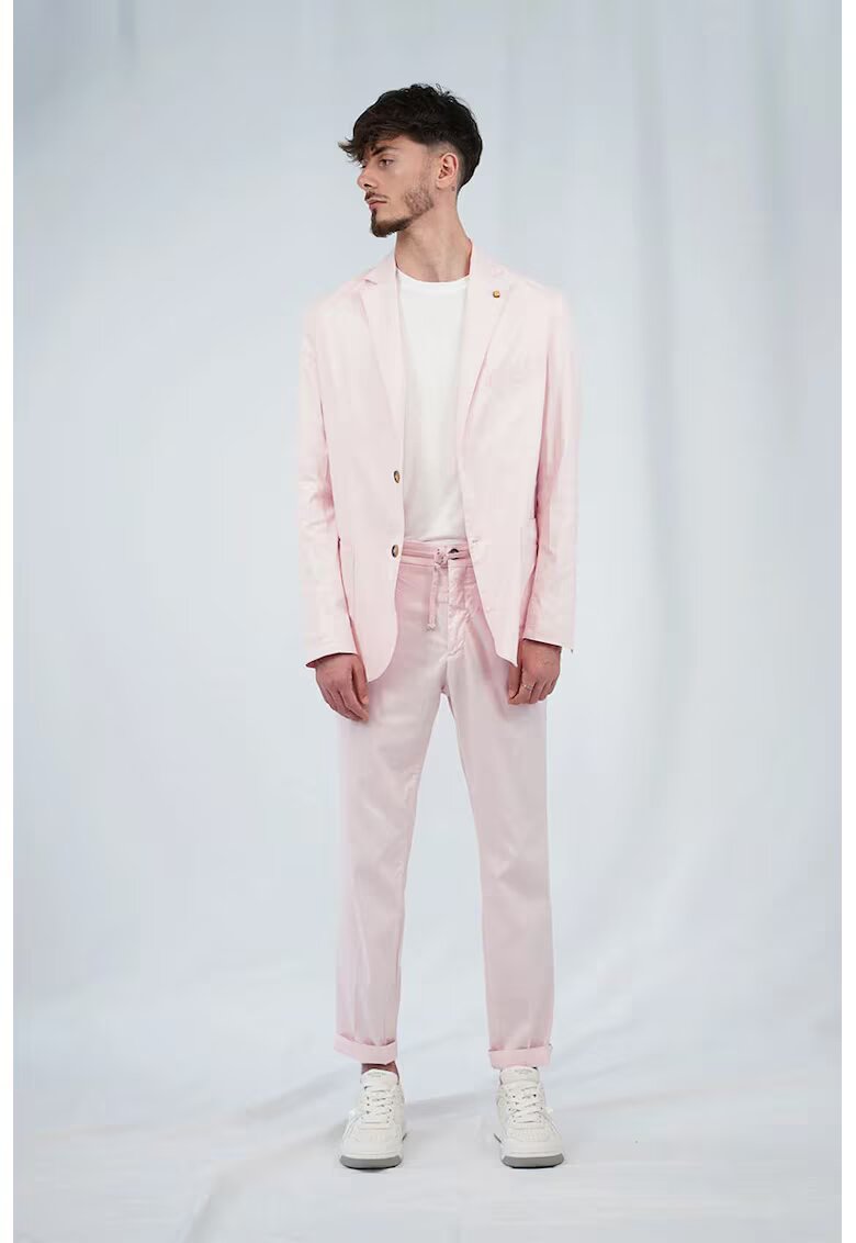 XAGON Pantaloni chino cu elastic în talie - fermoar și buzunare laterale - Roz