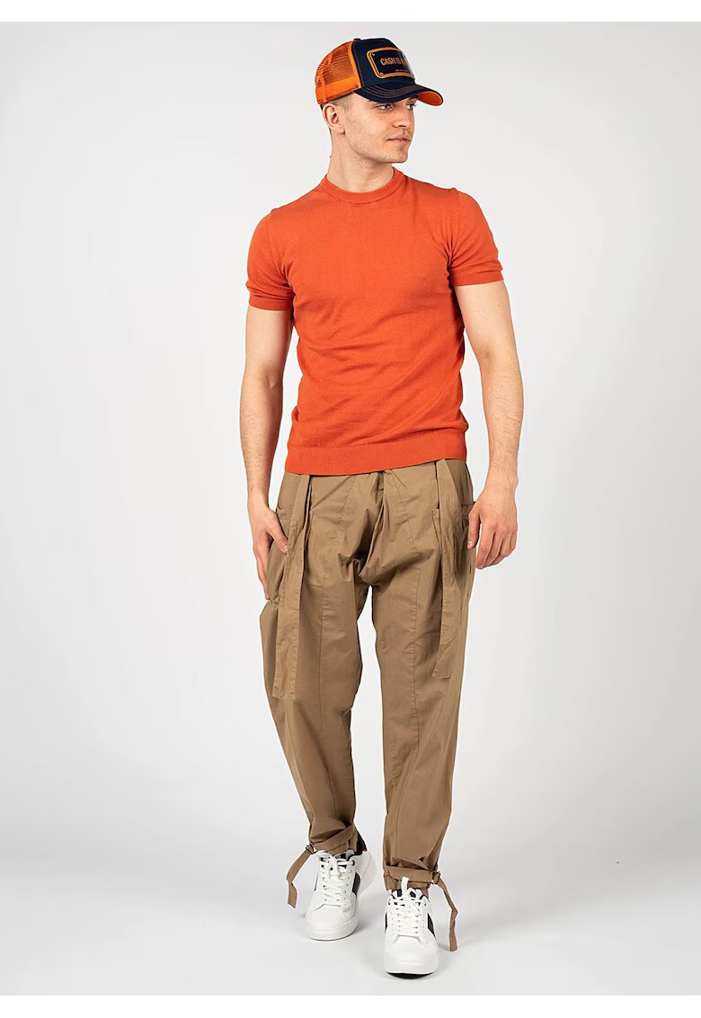 XAGON Pantaloni Cu Crioala Ampla Si Talie Inalta - XL