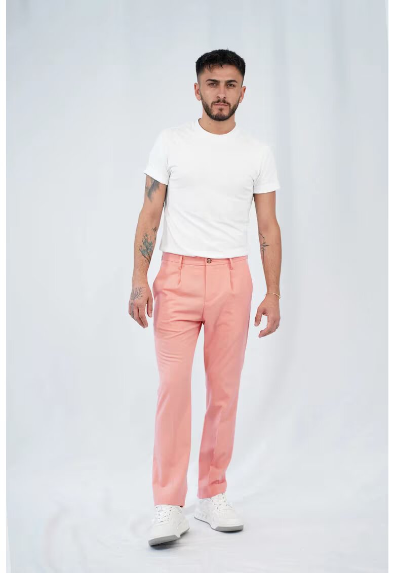 XAGON Pantaloni drepți chino - cu buzunare laterale - Roz