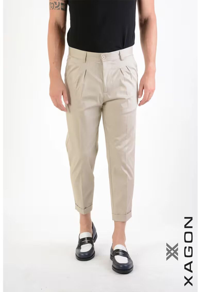 XAGON Pantaloni regular fit - casual - cu buzunare laterale - Gri
