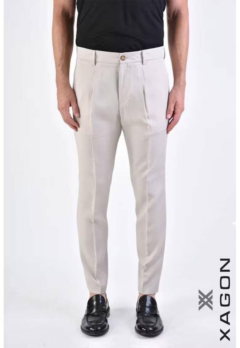 XAGON Pantaloni skinny cu buzunare laterale - Bej