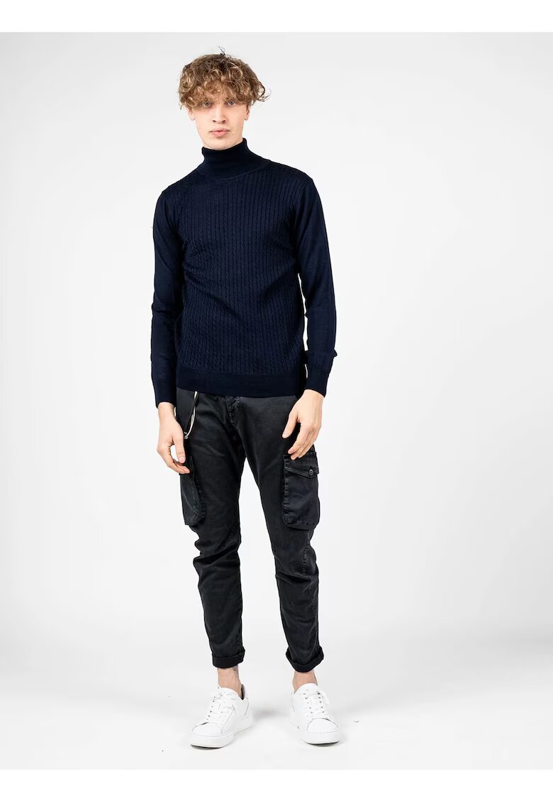XAGON Pulover slim fit cu guler inalt -