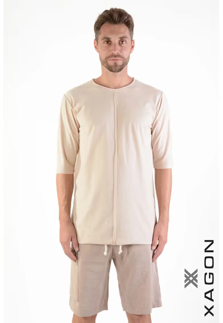 XAGON Tricou regular fit asimetric - Bej