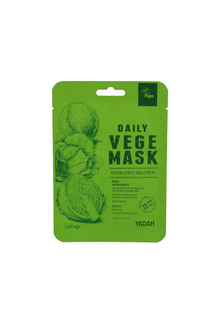 Yadah Masca vegana in foaie cu extract de varza fermentat - 23ml