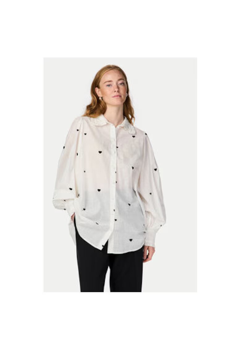 YAS Camasa dama - 304929021 - Bumbac organic - Alb - Alb