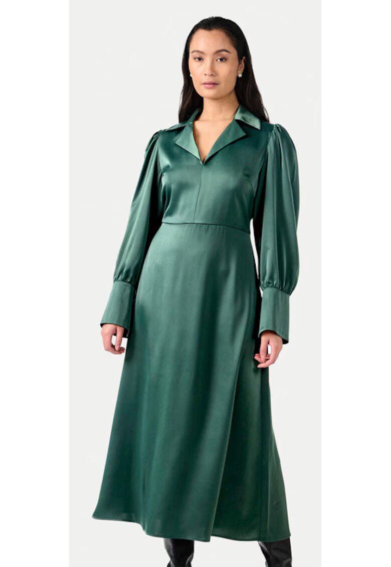 YAS Rochie dama - 304518348 - Poliester reciclat/Poliester - Verde - Verde