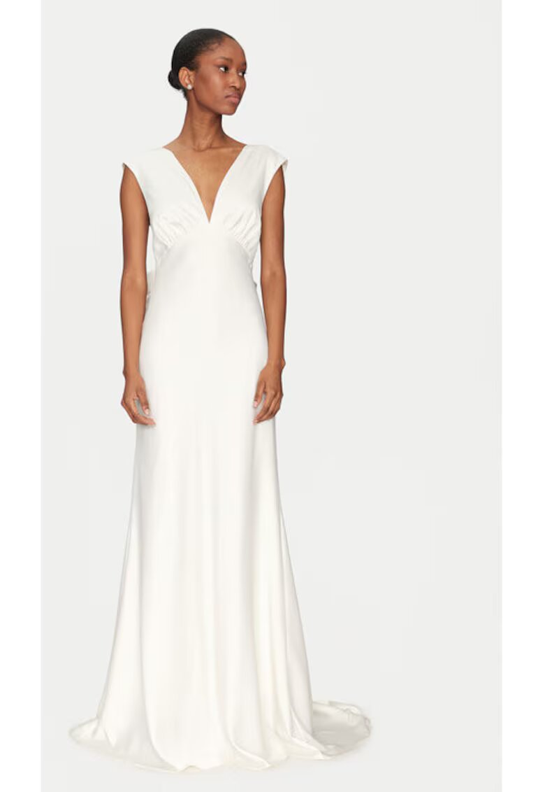 YAS Rochie dama - 304950643 - Poliester reciclat/Poliester - Alb - Alb
