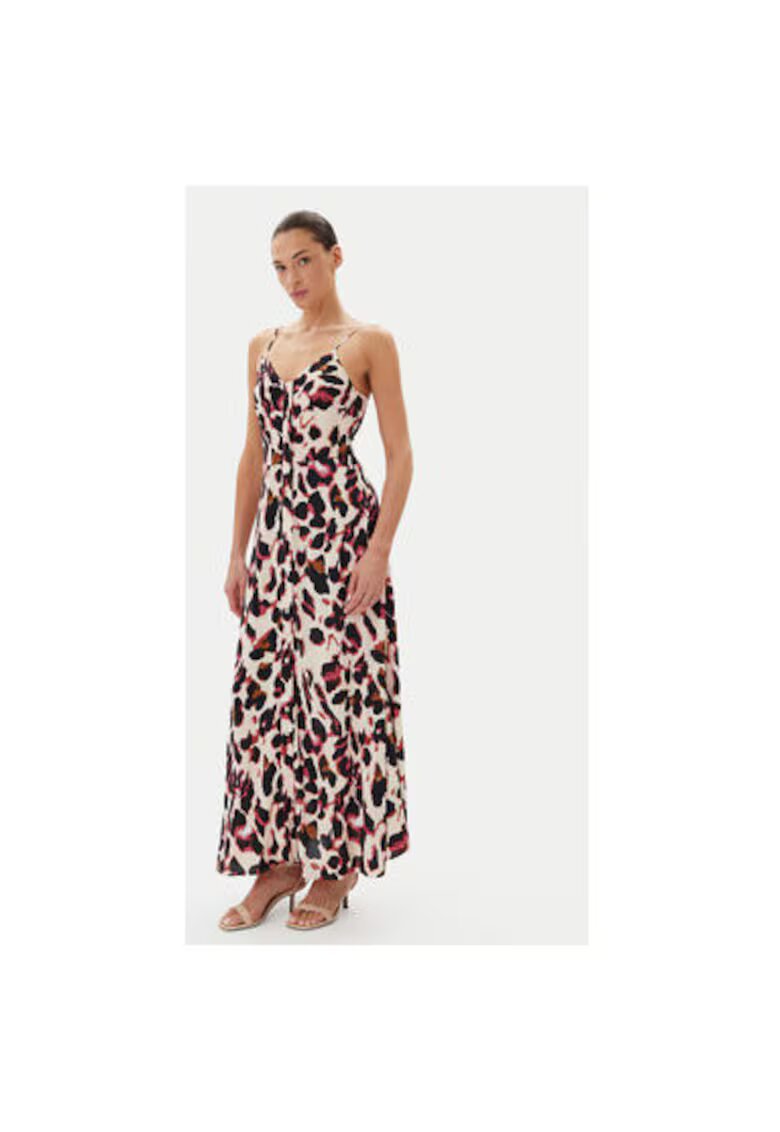 YAS Rochie maxi cu decolteu in V - Bej