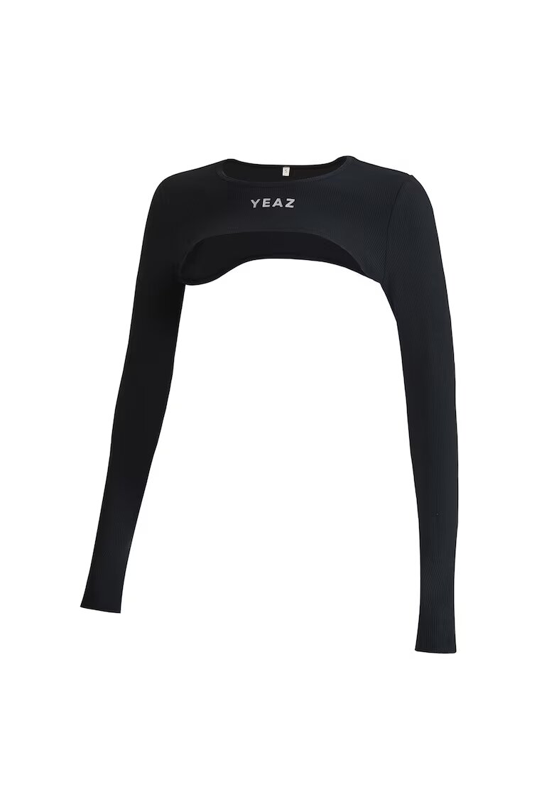 YEAZ Bluza super crop pentru antrenament Truth - Negru