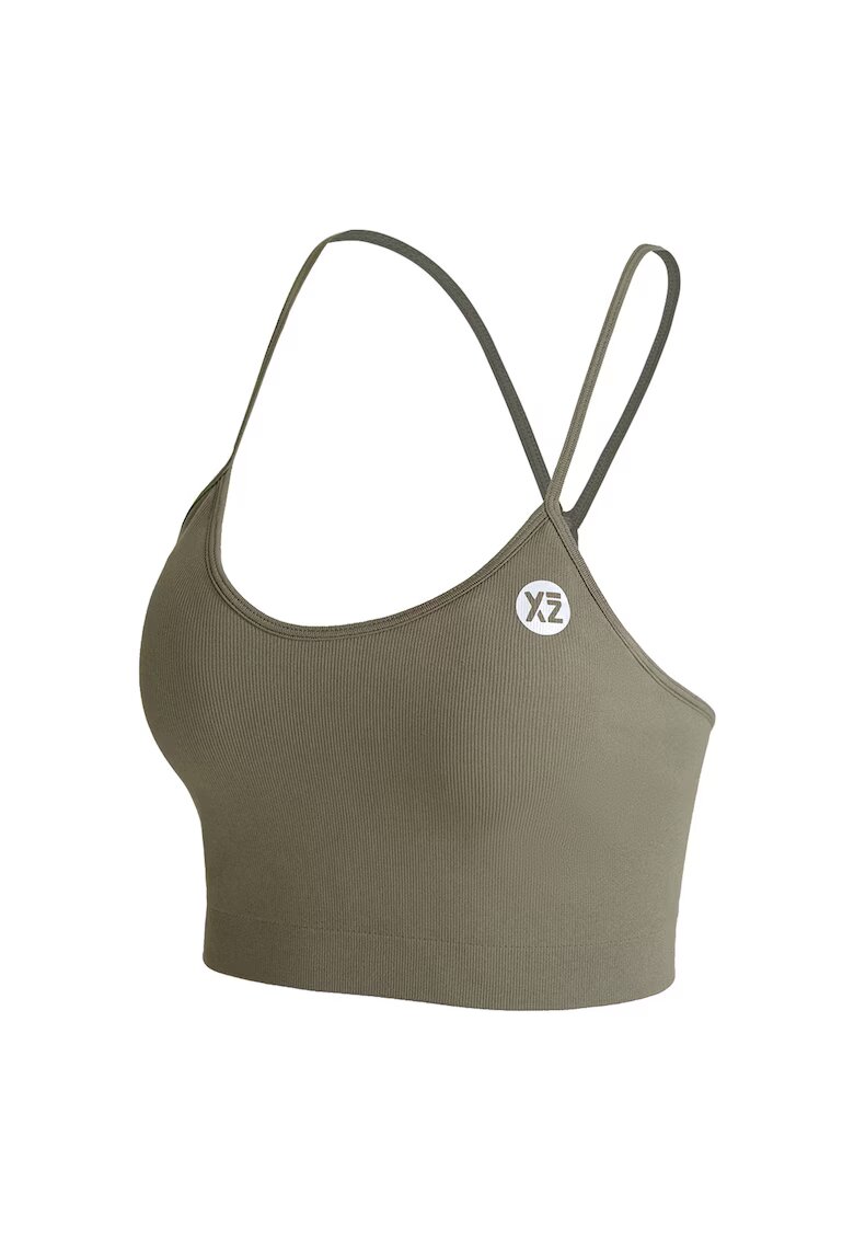 YEAZ Bustiera cu decolteu in U pentru fitness Charm - Verde