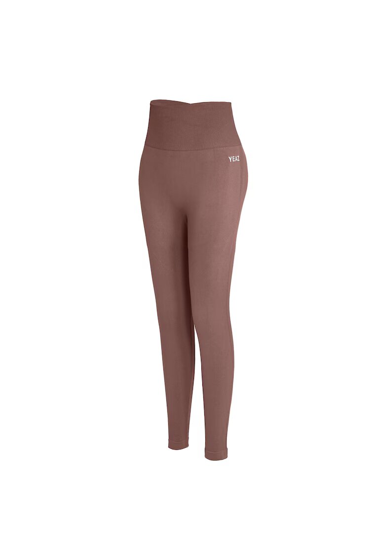 YEAZ Colanti cu talie inalta pentru antrenament Legend - Maro