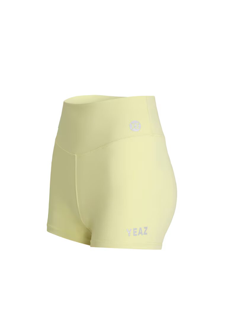 YEAZ Colanti scurti pentru fitness Celeb - Galben