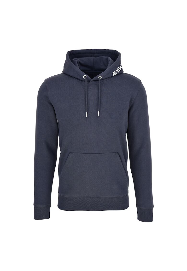 YEAZ Hanorac unisex din amestec de bumbac organic cu buzunar kangaroo Cushy 29529 - Albastru inchis