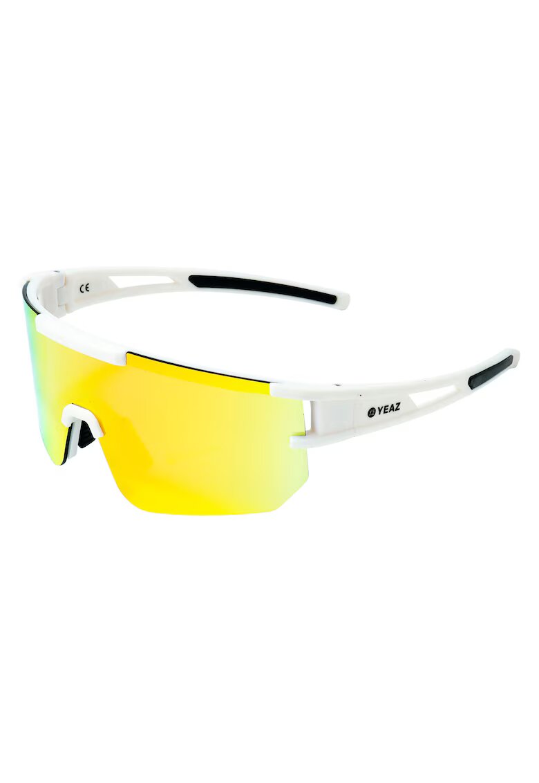YEAZ Ochelari de soare wrap unisex cu lentile oglinda Sunspark - Alb