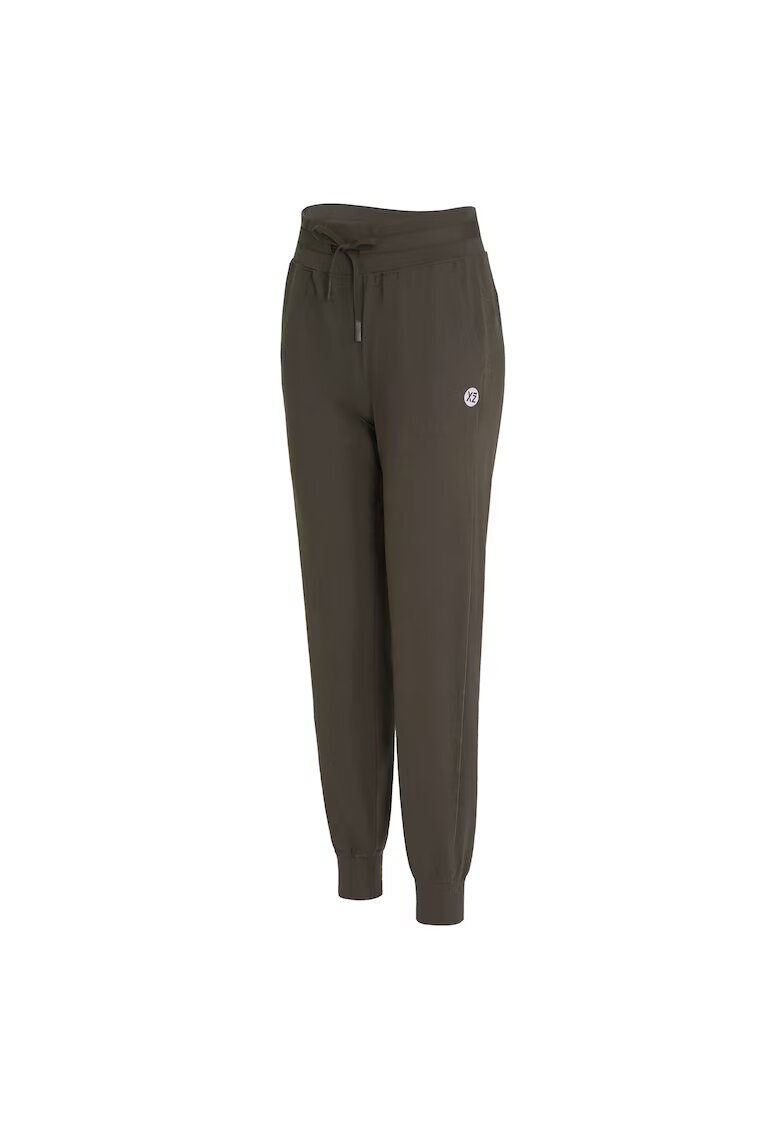 YEAZ Pantaloni de trening cu snur in talie pentru fitness Just Be - Maro