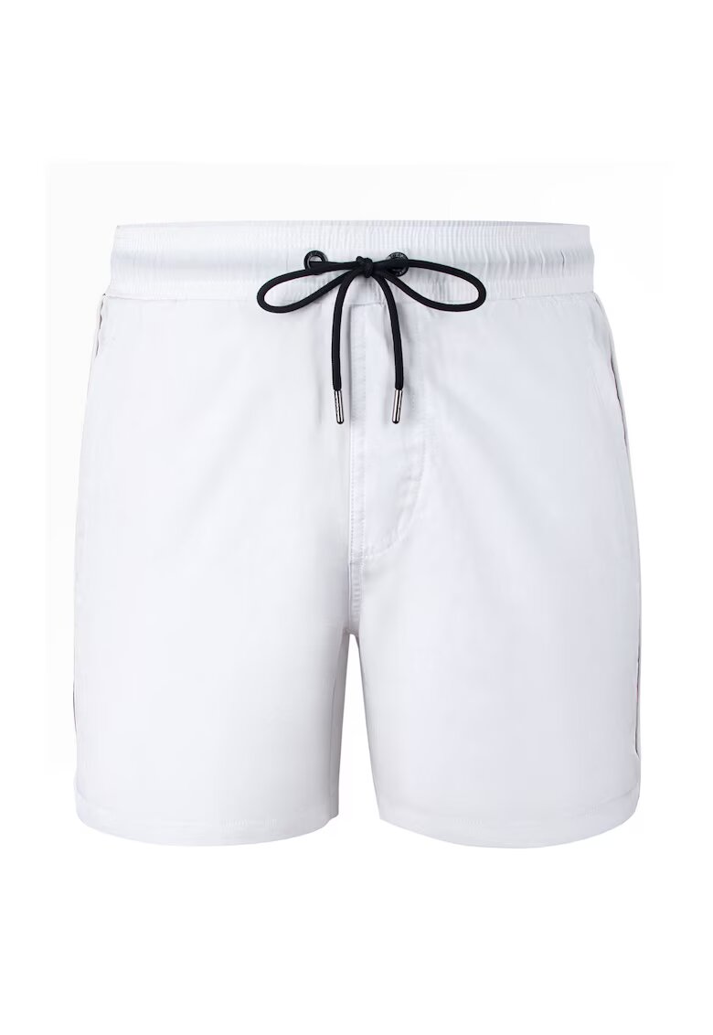 YEAZ Pantaloni scurti de baie cu logo lateral si buzunare cu fermoar Seabeat 28987 - Alb