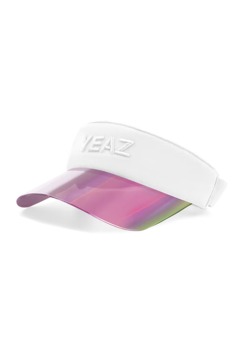 YEAZ Sapca cu cozoroc si logo in relief pentru fitness - Alb
