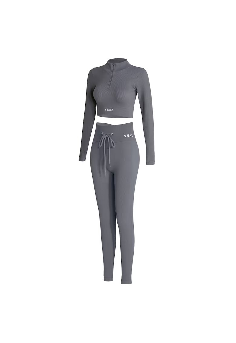 YEAZ Set de bluza si colanti pentru antrenament - 2 piese - Gri