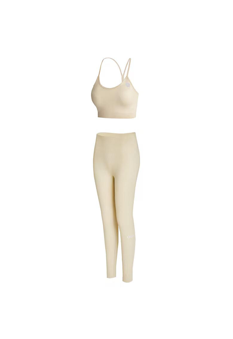 YEAZ Set de bustiera si colanti pentru fitness CHARM 29009 - Bej